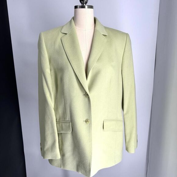 Basler German Wool Blend Lightweight Structured Blazer Jacket Green Sz 34 S- M - Picture 1 of 8